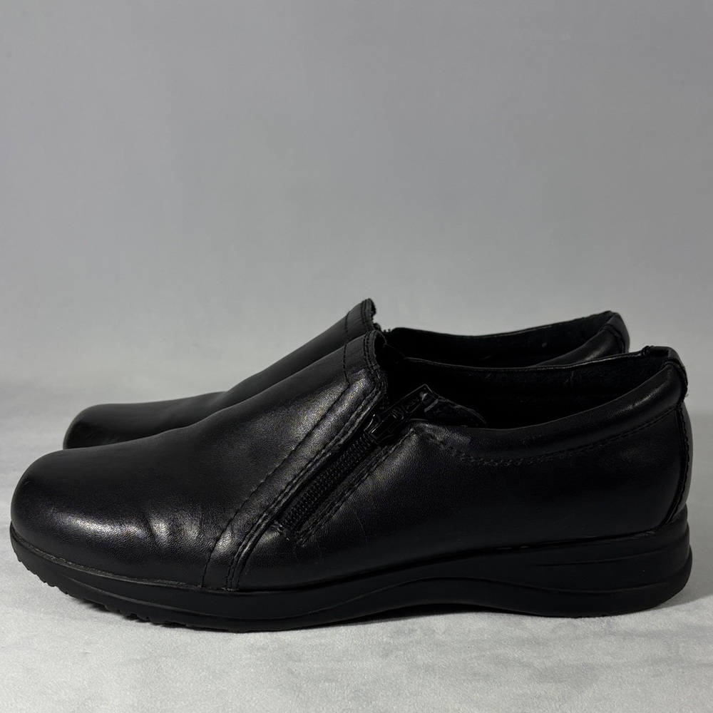 Dr. Scholl’s Leather Gel-Pac Insoles Zip Loafers **see pics